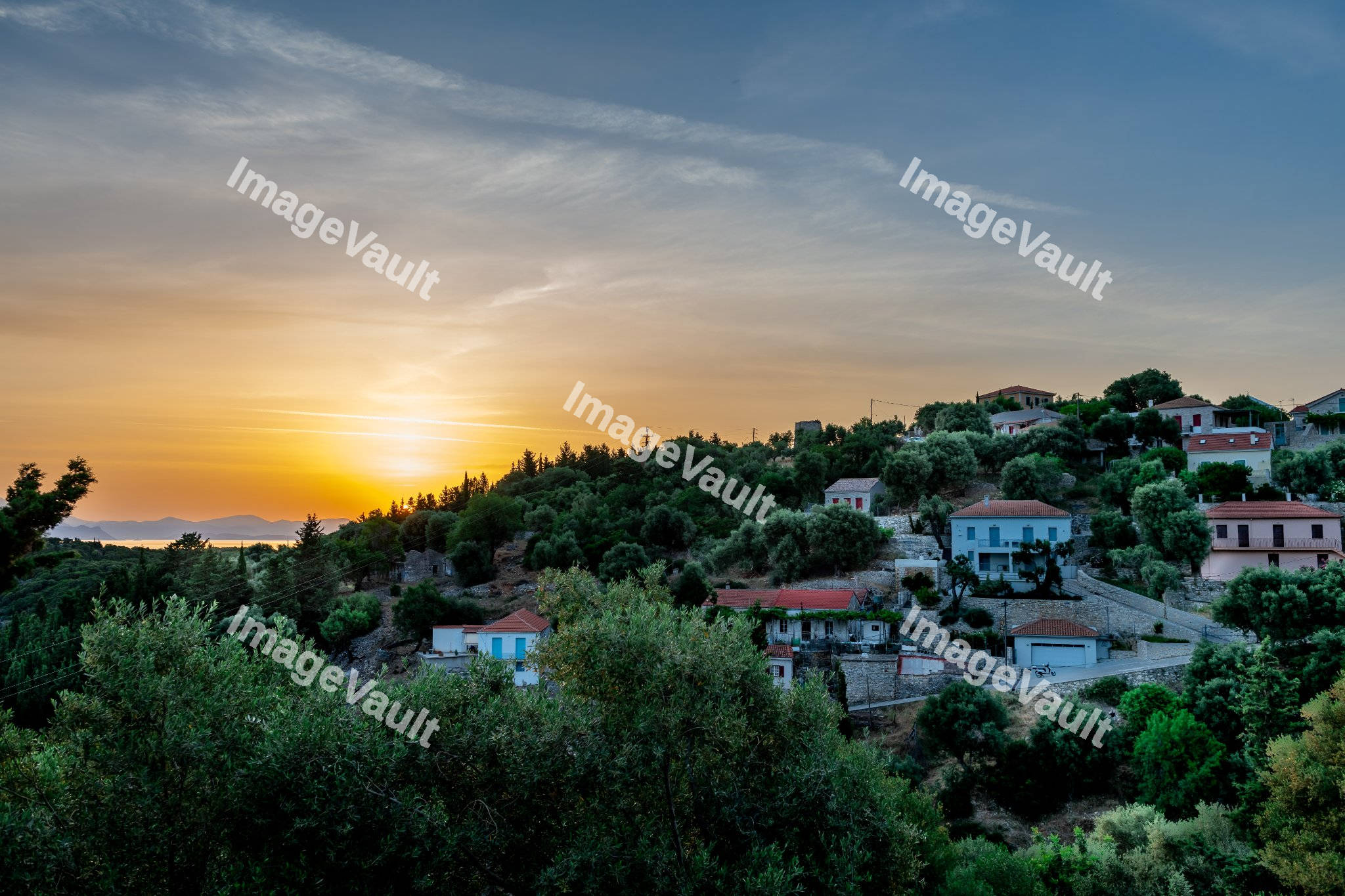 Panorama of Montedoro at Sunset